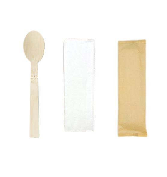 Buy cheap 7'' Disposable Wrapped Cutlery Kit Biodegradable Spoon And Napkin Party Supplies from wholesalers
