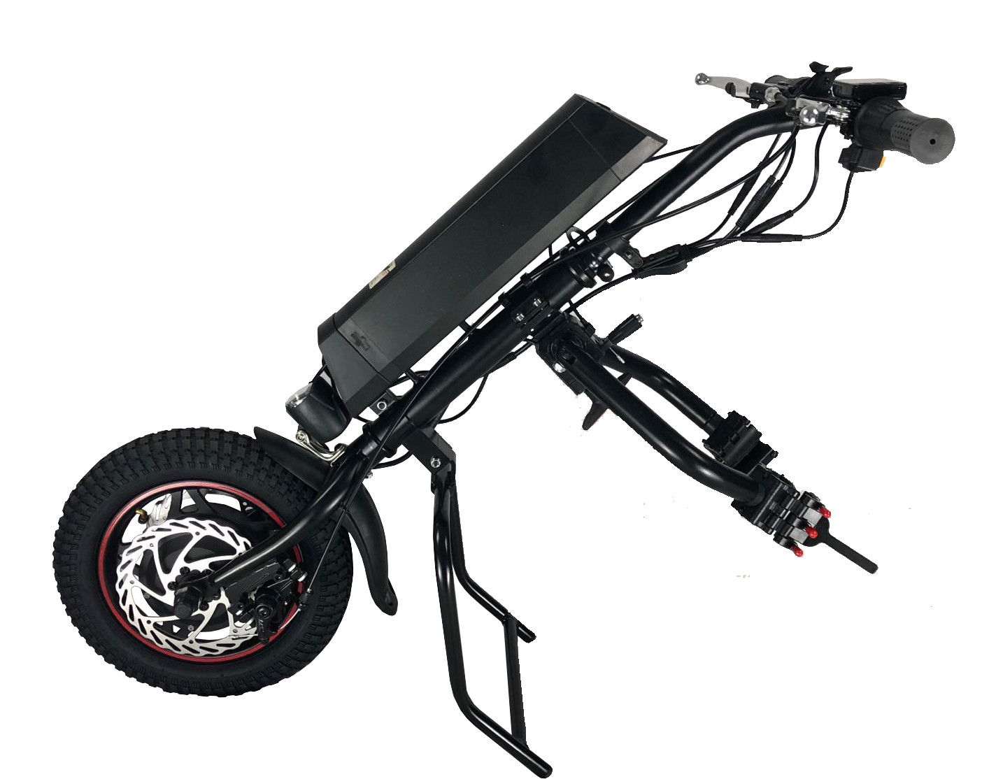 250W / 350W Electric Wheelchair Wheel With Aluminium Alloy Frame LCD Display