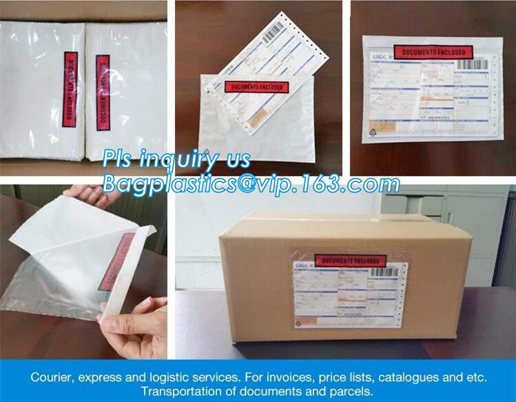 TNT DHL shipping packing list document envelopes, packing list padded envelope, tamper proof express use plastic packing