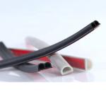 Windproof D Shape Rubber Door Sealing Strip with Simple Adhesive Tape Installati