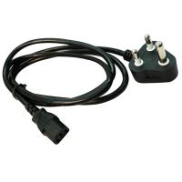 Buy cheap South Africa 10A/16A 3pin black power cable 0.5m-10m copper power cord product