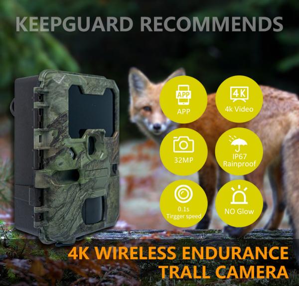 Buy cheap KW866 WIFI Hunting trail Camera waterproof IP67 OEM/ODM 512GB Storage SD Memory Card 32MP 4K from wholesalers