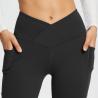 Buy cheap Women'S High Waist Flare Pants Trendy Crossover Yoga Pants Workout Bell Bottom Leggings With Pockets from wholesalers