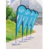 Buy cheap Fiberglass Poles Stainless Steel Base Flying Banner Teardrop/feather/square Beach Flag With Water Bag Cross Base Spike B from wholesalers