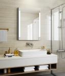 Motion Sensor Rectangle LED Clock Medicine Cabinet Private Label for Bedroom
