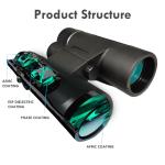Military Waterproof High Power 10x42 Binocular Roof Long Range For Adults