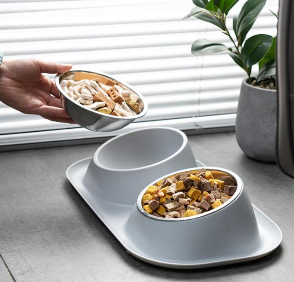 Buy cheap Stainless Steel Pet Feeder Bowls With No Skid Silicone Mat from wholesalers