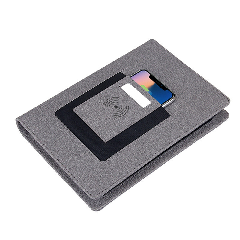 8000mah Personalized Travel Wireless Charging Power Bank with Imitation Leather Cover