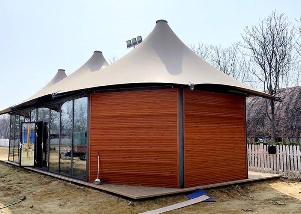 Buy cheap Luxury Triple Top Large Glamping Safari Tents For Hotel Restaurant from wholesalers