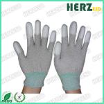 Electronic Workshop ESD Safe Gloves , Anti Static Work Gloves PU Finger Tip