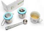304 Dome Stainless Steel Tea Infuser Basket Double Folding Handles teapot filter