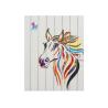 Buy cheap Real Wooden Frame Abstract Horse Painting , Stretched Satin Ribbon Art from wholesalers