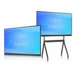 Mobile TV Rolling Floor Stand Lockable Wheels Trolley 55-86 Inch Interactive