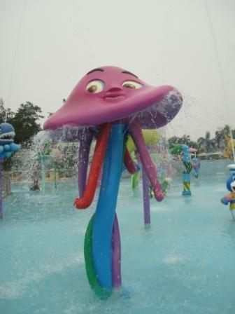 Buy cheap Kids Water Playground Fiberglass Octopus Spray Aqua Park Equipment from wholesalers