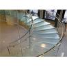 Buy cheap Wood Glass Tread Stainless Steel Curved Stair Circular Staircases from wholesalers