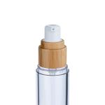 Plastic 30ml 100ml Lotion Airless Pump Bottles 30ml 50ml With Bamboo Decorations