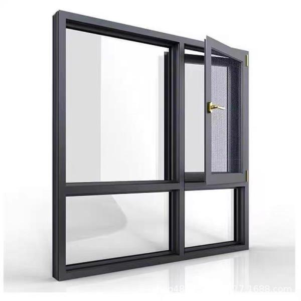 Buy cheap Horizontal Opening Pattern Commercial Project Aluminium Double Glass Casement Windows from wholesalers