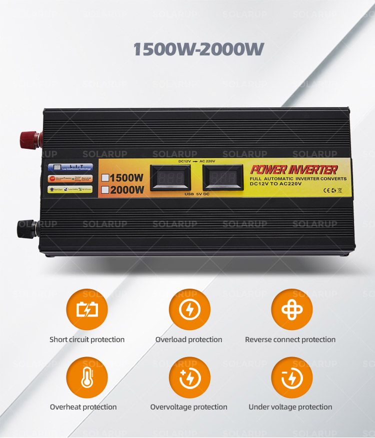 1.5KW All In One Solar Inverter With Inbuilt Batteries MPPT Gybrid Solar Inverter Pure Sine Wave 12V