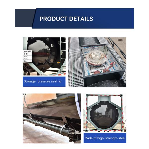 HCL Acid Chemical Liquid ISO Tank Container 40ft External Dimensions 1219x2438x2591mm