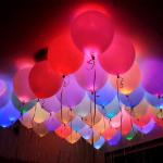 Luminous Helium Party Balloons , Colorful Led Party Balloons Flashing Light
