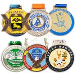 Buy cheap 3d Zinc Alloy Custom Medal Synthetic Enamel Color Marathon Gold Medal from wholesalers