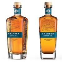 Buy cheap Grander Fancy Rum Bottle 880g With Debossed Embossed Lettering Logo product