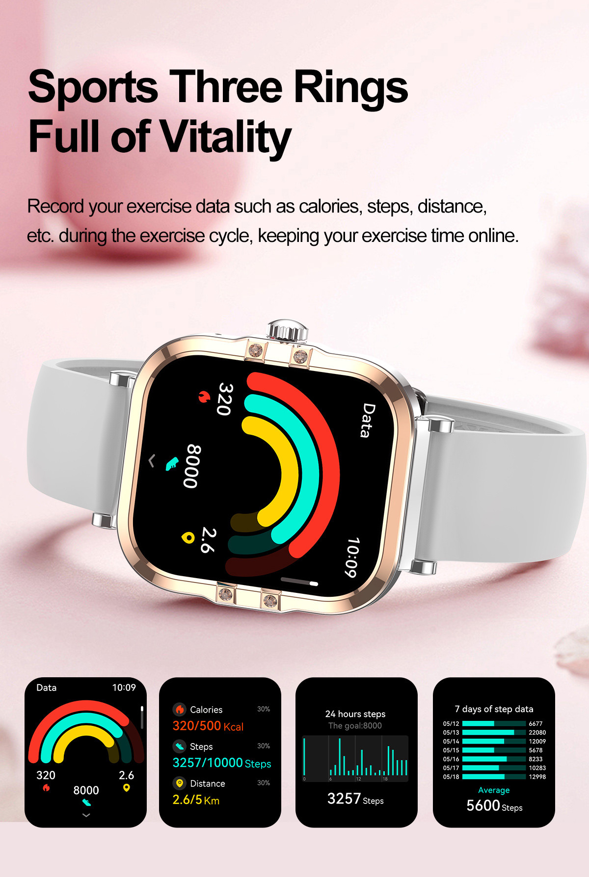 NFC Function HD Retinal Screen Smart Watch HK82 Supports Hundred Sports Modes