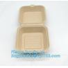 Buy cheap Compartment hinged container sugarcane bassage pulp food serving box 750ml bassage take out container bagplastics packa from wholesalers