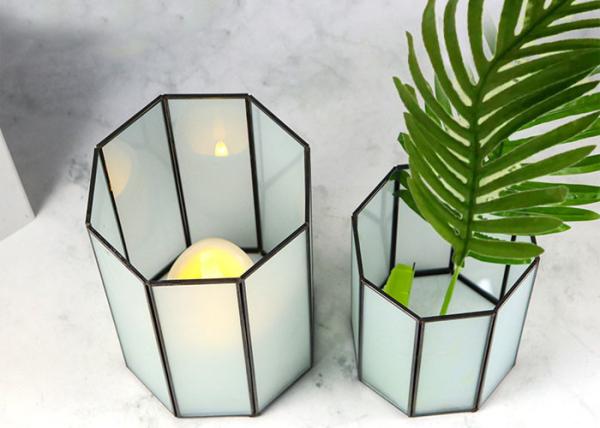 Buy cheap Frosted octagonal dry flower decorative glass artifact vase lamp light cover storage box Yiwu wholesale from wholesalers
