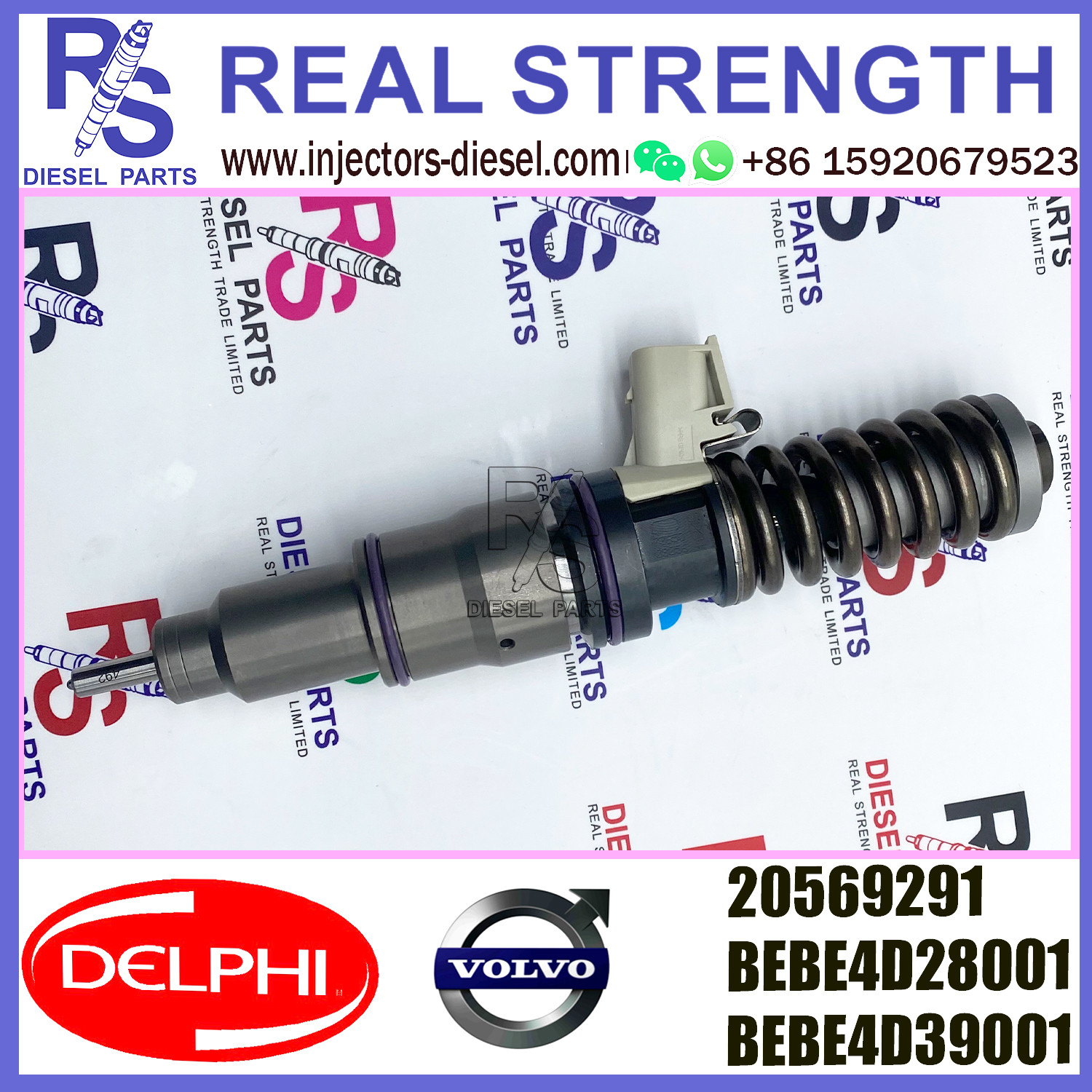 DELPHI 4pin BEBE4D28001 BEBE4D39001 Diesel pump Injector BEBE4D28001 20569291 BEBE4D39001 E3.18 for V-O-L-V D12 3139