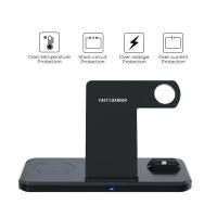 Buy cheap Dual 15W Custom Wireless Charger 4 In 1 Compatible Multiple Devices product