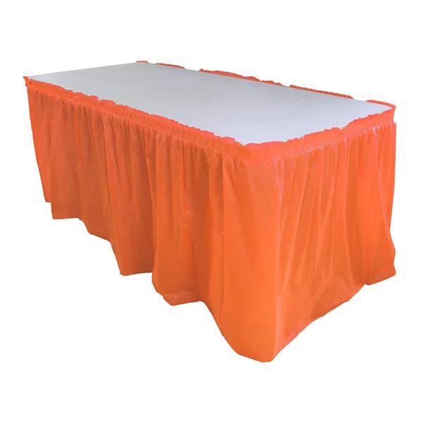 Buy cheap Rectangle Table Skirt , Non Toxic PEVA Plastic Ruffled Table Skirt from wholesalers