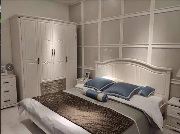 White Color European Contemporary Furniture Four Door Opening Wardrobe With Two