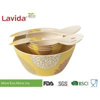 Buy cheap Heat Resistant Bamboo Salad Bowl Set Non - Odor Easy Cleaning Unbreakable Matt product