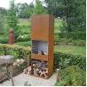Buy cheap Rectangular Rusty Corten Steel Fireplace Wood Storage from wholesalers