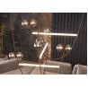 Buy cheap Nordic Home Restaurant Leather Lighting Modern Clearly Glass Shade large Chandelier For Bar from wholesalers