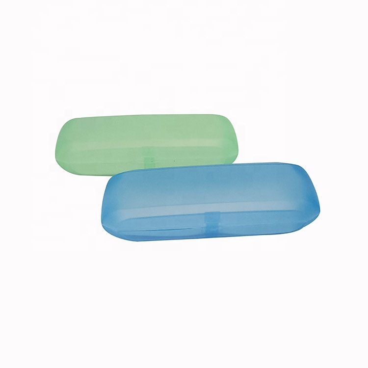 148*48*36mm Clear Plastic Eyewear Case With Color Logo Customized