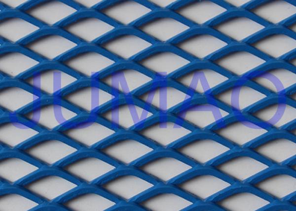 Buy cheap Perforated Architectural Expanded Metal , Blue / Red Steel Expanded Metal Mesh from wholesalers