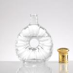 Collar Material Aluminum Plastic PP 500ml 750ml Empty Brandy Glass Bottle with