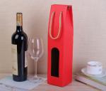 Manufacturers customized wine gift box single wine gift box custom window wine