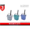 Buy cheap 2 Wheeled Plastic Shopping Baskets / Grocery Shopping Basket For Retail Stores from wholesalers