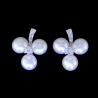 Buy cheap Flower Shape Inset Fres Freshwater Pearl Drop Earrings For Engagement from wholesalers