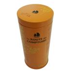 Vintage Round Decorative Tea Caddy Tin With Airtight Lid Tea Tin Packaging