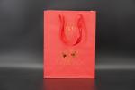 Reusable Kraft Shopping Paper Bags With Ribbon Handles Printing Design
