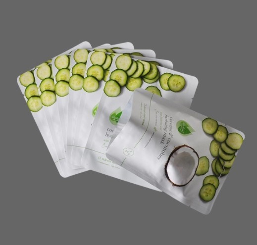 Custom Printed laminated plastic cosmetic sample sachet biodegradable facial mask bag