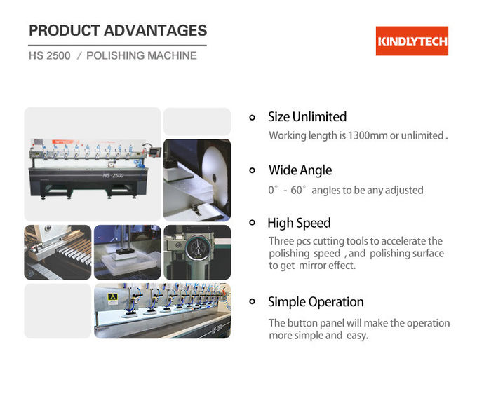 AC380V Acrylic Diamond Polishing Machine , 2kw Acrylic Edge Polisher