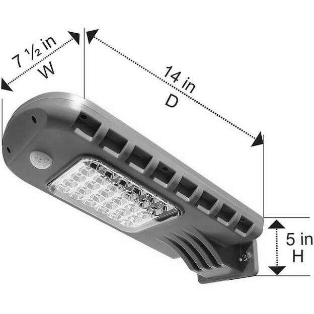 5W Lighting Area 6m 6500K LED Solar Lights