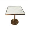 Buy cheap Contemporary design Round Gold stainless steel Marble top Bistro table Coffee table for hotel Club Cafe from wholesalers