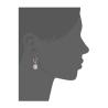 Buy cheap Customized 925 Sterling Silver Jewelry Earrings Round Cubic Zirconia Hoop Earrings from wholesalers