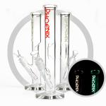 Phoenix 12 Inches Straight Tube Glass Smoking Water Pipe Ingot Ice Bongs Hookah
